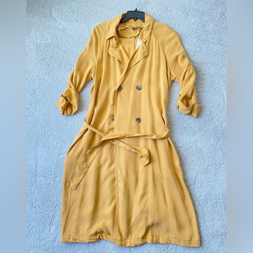 Yellow trench coat